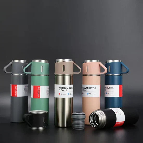 Premium 500ml Stainless Steel Vacuum Flask Set